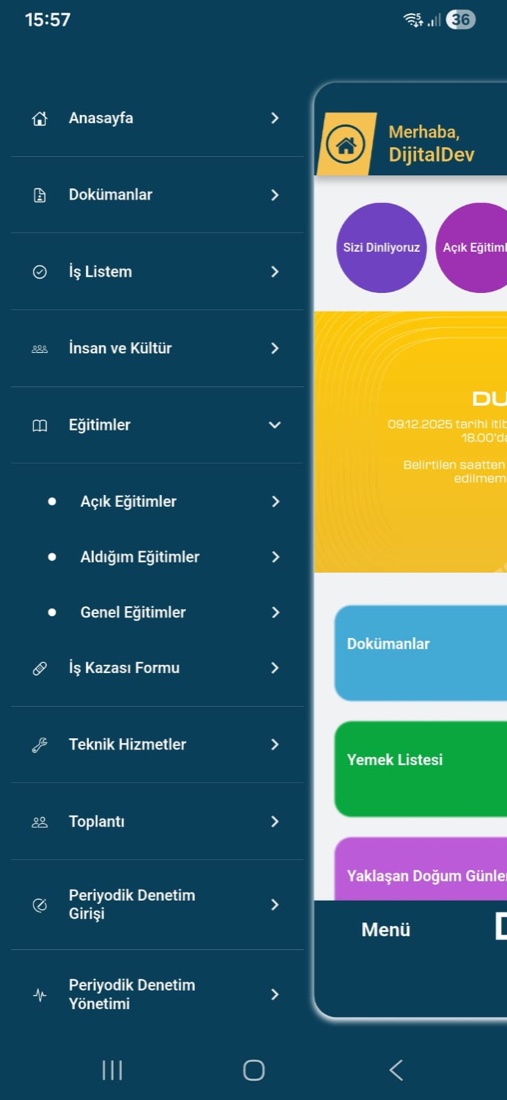 DijitalDev Mobil uygulama