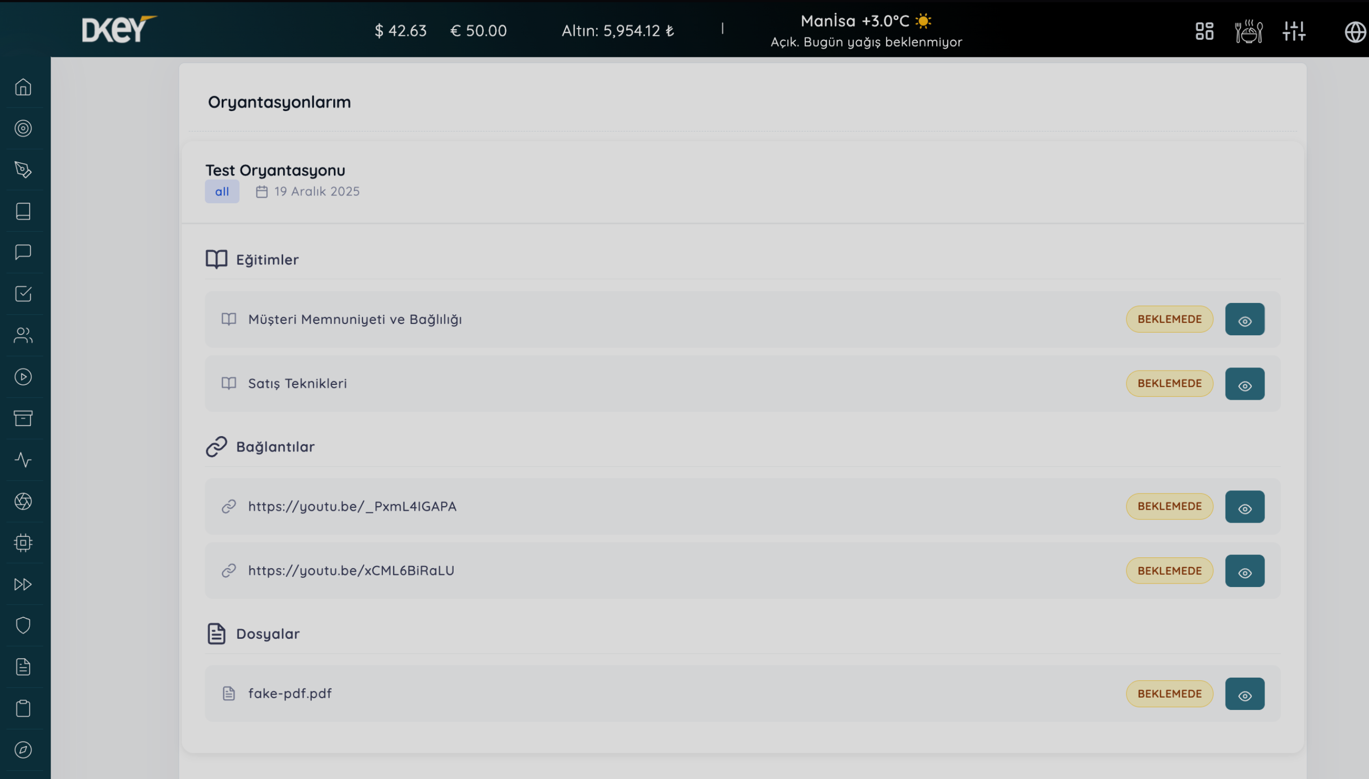 Oryantasyon Yönetimi